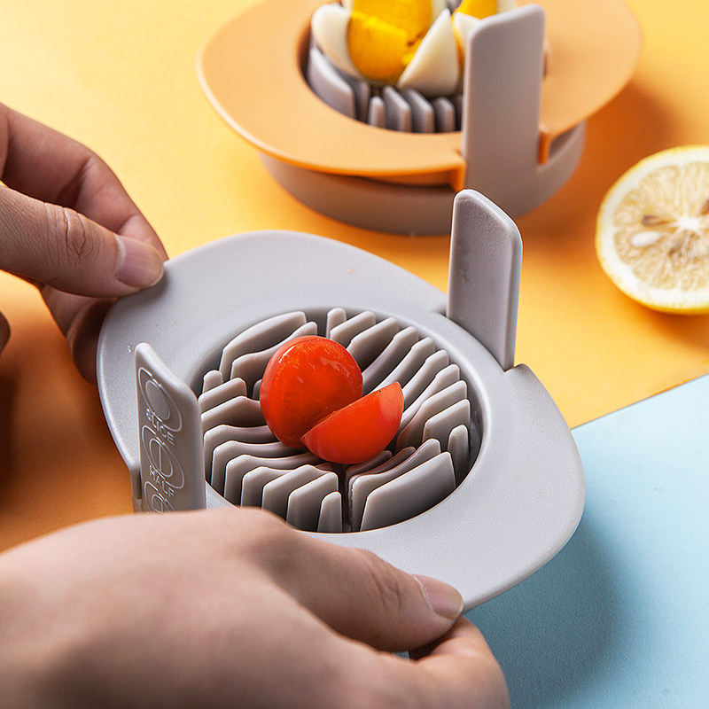 Yaixiu Multifunctional Egg Cutting Household Kitchen Stainless Steel Triple-in-One Segment Creative Egg Slicing Artificial