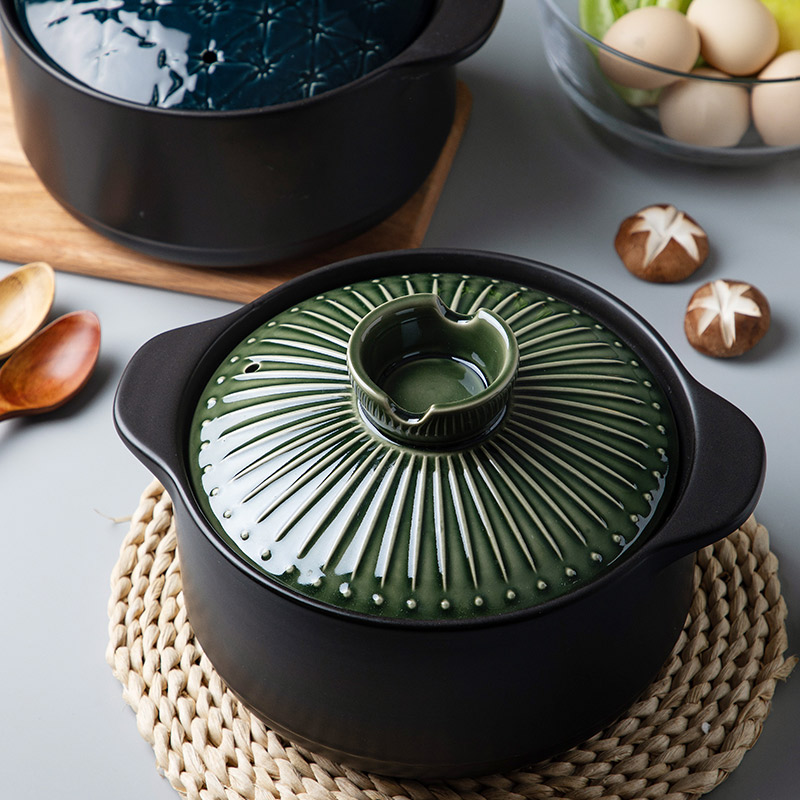 Yai Show Casserole Boiler Soup Domestic Gas Saucepan Japan Style Ceramic Pan Stew Soup Gas Cooker Special Stockpot-Saucepan Soup Pan