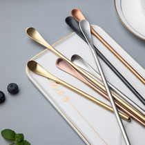 Yayi Show 304 Stainless Steel Coffee Stirring Spoon Milk Tea Stir Stick Coffee Small Spoon Spoon Spoon Long Handle Sweet Spoon