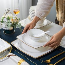 Jingdezhen ceramic bowls and chopsticks tableware bowls and plates light luxury bowls rice bowls noodle bowls soup bowls Chinese tableware
