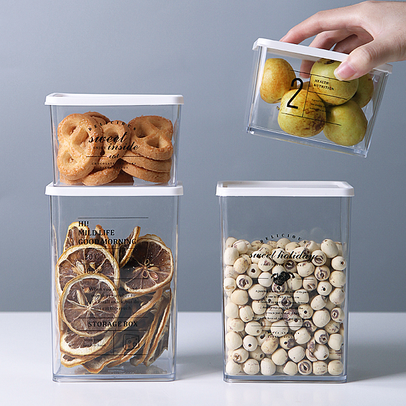 Yayu Nordic transparent sealed jar dried fruit food containing cartridge lid snacks candy grocery tea storage tank