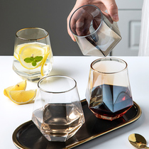Glass Cup ins and windy home minimalist living-room drinking water glasses Creative Internet Red Beer Cup cup Phnom Penh mug cup holder