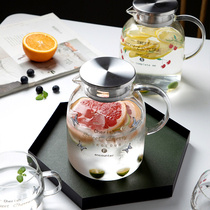 Kettle home cold kettle resistant to high temperature cool jug original glass large capacity cool tea cool white open water cup cool kettle suit