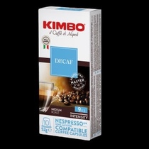 Kimbo Decaf Coffee Capsules Nespresso Decaffeinated Caffe