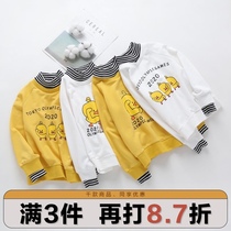 Girls Sweatshirt 2021 New Spring Childrens Cotton Collar Korean Tide base shirt Spring and Autumn Top Girl T-shirt