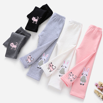 Girls leggings outside wear spring and autumn new childrens cotton trousers 2021 autumn stretch leggings baby pants