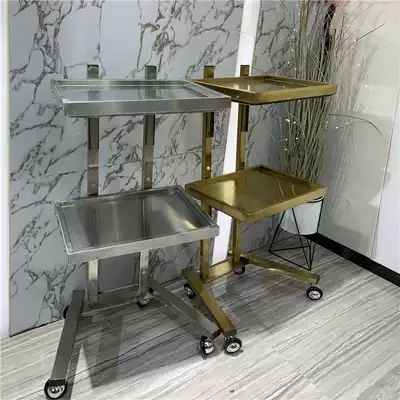 Lili shop folding cart hair salon hairdressing shop ironing stainless steel trolley rack tool cart beauty cart