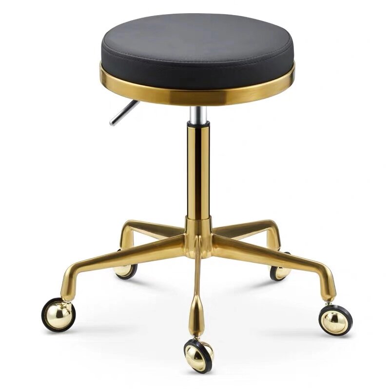 Hair salon large work stool stainless steel can lift hairdressing chair hair salon special rotatable master stool wild