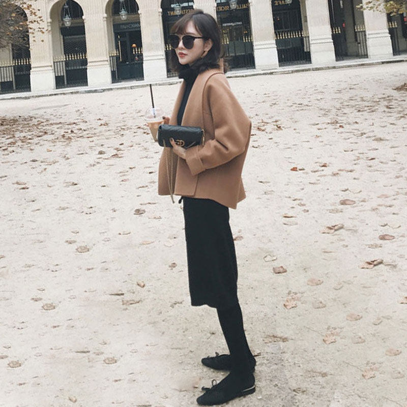 Woman Taste Ocean Dress 2021 Burst Subgoddess Van Beat Undershirt Woman Autumn Winter Sweater Long Dress Two-piece Style Suit