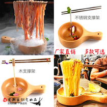 Douyin creative dry ice cold noodle bowl suspended magic bowl chopsticks artistic conception dish hot pot restaurant personality duck intestine rack dinner plate