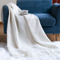 Modern minimalist Nordic Wind ride Blanket Bed Tailot Rice White-style Sofa Decoration Office Après-midi Blanket Couverture Couverture