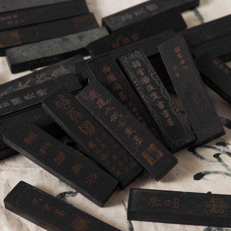 20-Year-Old Ink Sticks from an Old Ink Factory, Pure Handmade Oil-Soot Ink Blocks, Aged Ink for Practicing Calligraphy and Traditional Chinese Painting, Inkstone for Grinding and Inking, Ink Sticks, Ink Juice, Old Ink, Oil-Soot Ink, Hui Ink, Collectible Aged Ink