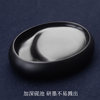 Natural Raw Stone Black Dragon Tail Inkstone, a Treasure in the Palm, Small Calligraphy Inkstone for Portable Use, with Lid for Moisturizing and Preventing Ink from Drying, Small Inkstone for Calligraphy and Painting, Ink Dish, Ink Tray, Brush for Practicing Calligraphy, Four Treasures of the Study