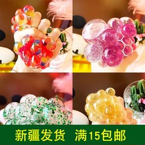 -0 cute girl heart creative student decompression grape ball vent toy pinch gold powder water polo crystal color ball
