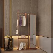 U Home丨New Chinese style solid wood light luxury clothes rack bedroom living room simple modern floor-standing coat rack