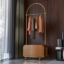 U+Home｜304 stainless steel coat rack removable clothes hanger light luxury gold high-end leather dirty clothes basket