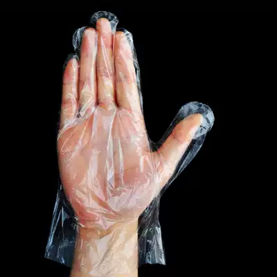 Food grade disposable plastic gloves transparent thickened pe film crayfish anti-oil food hand film housework