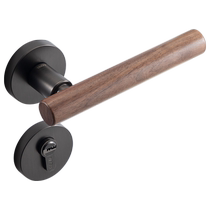 Yagu modern door lock black walnut door handle simple bedroom interior door lock Nordic American solid wood door lock