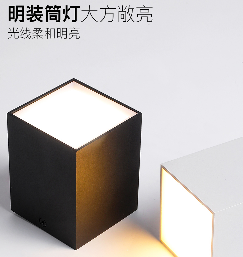 Downlight lamp square lighting open-ended Nordic LED ceiling room square stairroom lighting household without locus
