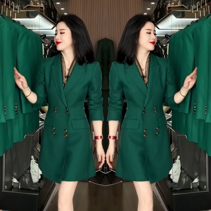 Elegant and Versatile, Mature Style Slim-Fit Blazer Dress for Women, 2026 Autumn New Fashion Versatile Mid-Length Dress