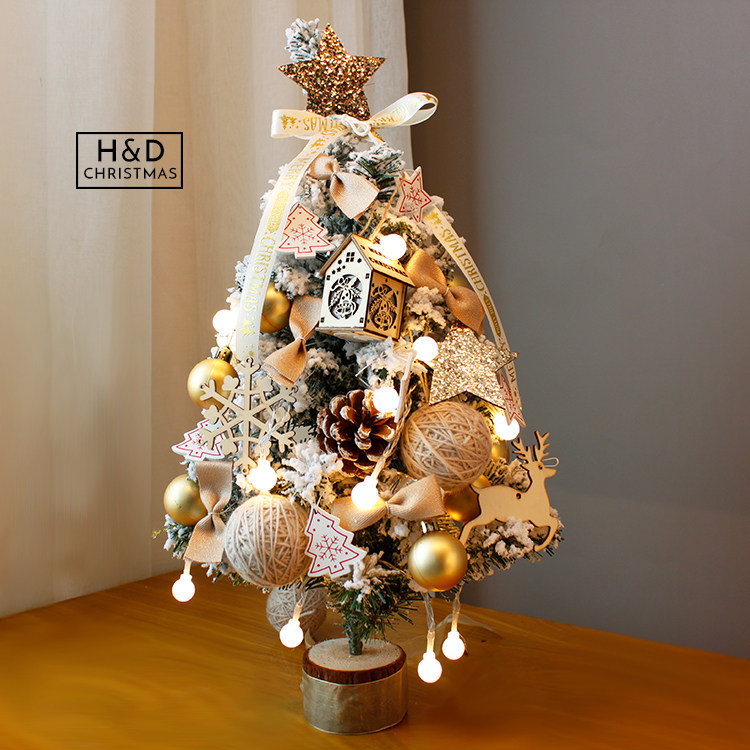 Christmas table tree package Christmas Tree Mini Tree Christmas decorations Household 60cm small tree counter ornaments