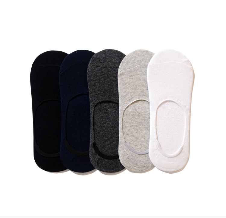 Peas giày vớ nam đầy đủ vớ vô hình mùa đông mỏng silicone chống trượt vớ thuyền thuyền nam màu đen và trắng vớ nông vớ unisex nam nữ