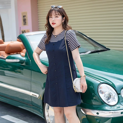 Летний дизайнерский комплект, платье, большой размер, по фигуре, тренд сезона