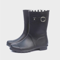 Japanese and Korean rubber water shoes single womens rubber rain shoes womens garden shoes rubber shoes overshoes simple solid color