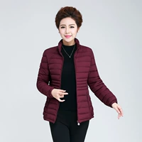Áo chống mùa cho phụ nữ bằng vải ngắn cho mẹ áo mùa đông cho phụ nữ trung niên xuống áo khoác cotton 30 tuổi 50 quần áo cho mẹ