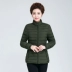 Áo chống mùa cho phụ nữ bằng vải ngắn cho mẹ áo mùa đông cho phụ nữ trung niên xuống áo khoác cotton 30 tuổi 50