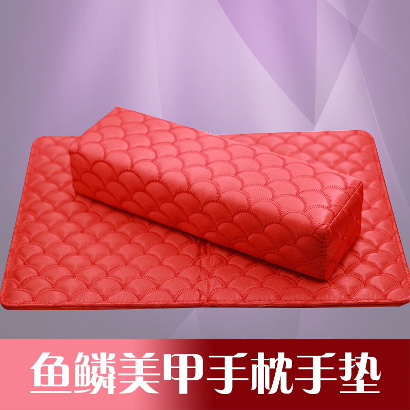 美甲新品工具手枕头子长方形可折叠不掉色美甲鱼磷桌垫美甲用品