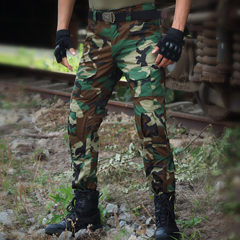 Outdoor frog suit tactical pants male camouflage pants consul all-terrain field hunting multi-bag wear-resistant tooling slightly slim