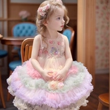 Летнее платье, юбка на девочку, наряд маленькой принцессы, в западном стиле, из фатина