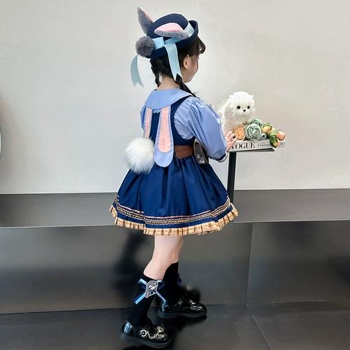 Дисней, кролик, наряд маленькой принцессы, вечернее платье, осенняя юбка, офицер полиции, стиль Лолита