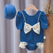 Girls swimsuit 2022 New Korean childrens one-piece swimsuit CUHK Tong Baby spa swimsuit Summer cute