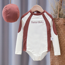 Girl Swimsuit 2022 New South Korea Children Swimsuit Children Long Sleeve Baby Conjoined Swimsuit Xia Cute Princess