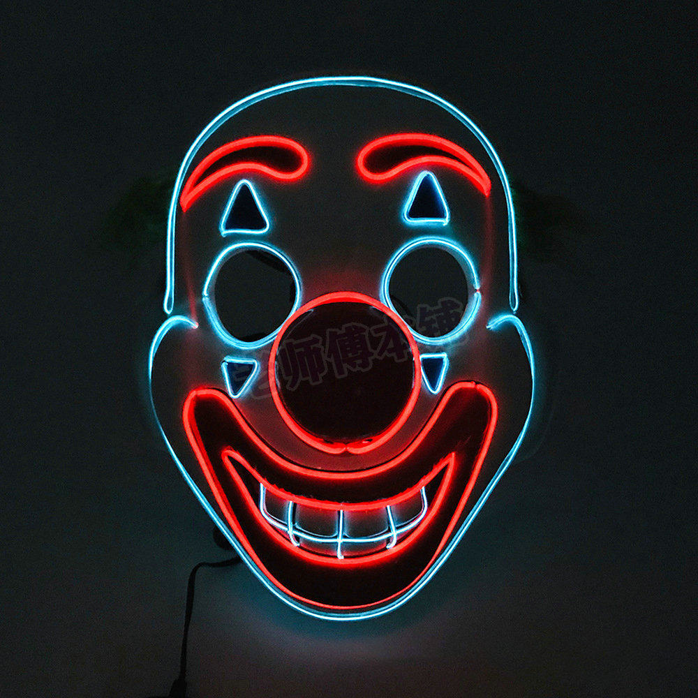 DC Joker Glowing Mask Movie JOKER Surrounding Satire Funny Spoof Latex Silicone Star Face Headgear