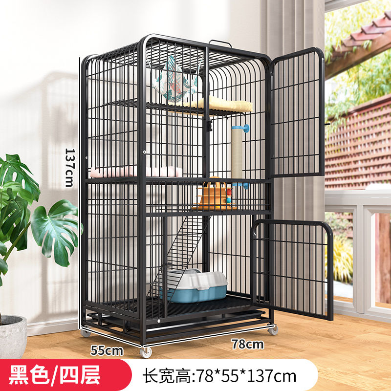 Cat Cage Home Cat Villa Super Free Space Indoor Clear Cabin With Toilet Small Cat House Kitty Cage