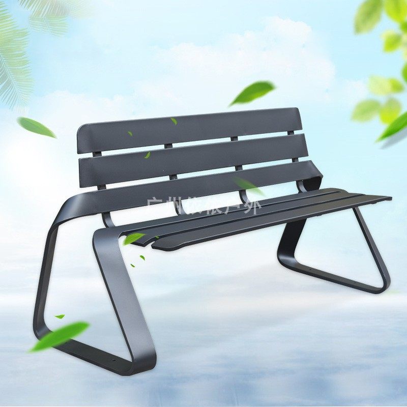 Stainless Steel Park Chair Outdoor Leisure Chair Indoor and Outdoor Bench Scenic Courtyard Shopping Mall Plaza Backrest Iron Seat