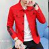 Mùa xuân và mùa thu vỡ lỗ denim jacket nam Hàn Quốc phiên bản của học sinh ăn xin xu hướng lỏng lẻo cá tính áo khoác một trăm nam nhíp. 