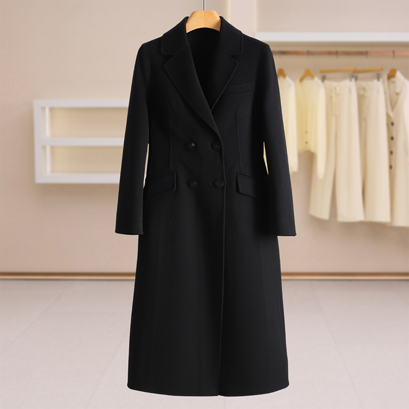 Counter 42800【Nai】100% Cashmere Double-Breasted Long Double-Sided Wool Coat for Women, 25 Winter Coat Counter 42800【Nai】100% Cashmere Double-Breasted Long Double-Sided Wool Coat for Women, 25 Winter Coat