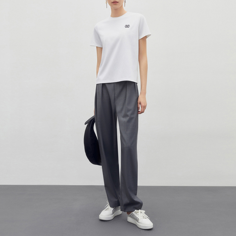 Counter 698【Nai】Simple, Comfortable, Breathable Round-Neck Short-Sleeve Versatile T-Shirt, Brand Clearance, Autumn 26 Women's Top Counter 698【Nai】Simple, Comfortable, Breathable Round-Neck Short-Sleeve Versatile T-Shirt, Brand Clearance, Autumn 26 Women's Top
