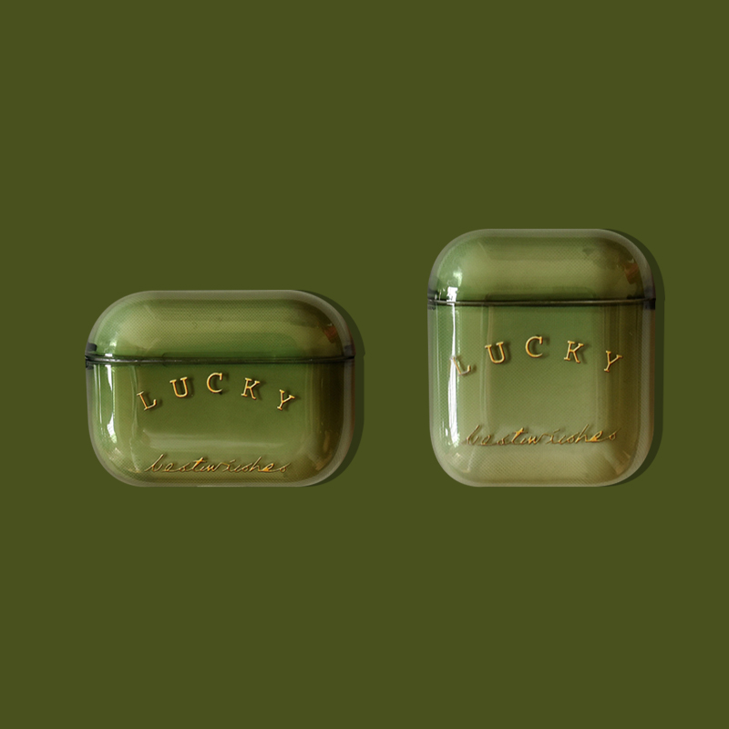 Transparent emerald airpodspro protective sleeve for Apple 3 generation headset wireless bluetooth soft shell female 1 2 generation