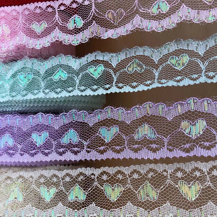 Floor-to-ceiling mosquito net lace 3cm wide colorful lace love lace handmade DIY accessories