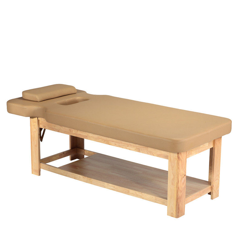 Overall delivery Oak solid wood beauty bed Beauty salon special massage massage body pattern embroidery physiotherapy bed