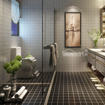 300x600 Nordic black and white plaid pure color matt matt tile kitchen balcony toilet bread brick white brick wall brick