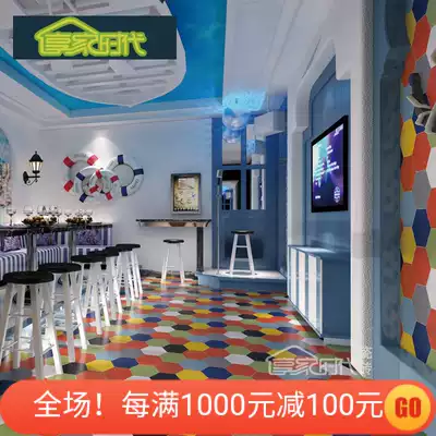 200x230 color solid color matte cosmetic room kitchen living room wall tiles hexagonal tiles black and white gray floor tiles tiles