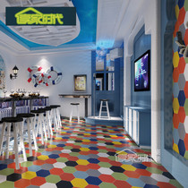 200x230 color pure color matt toilet kitchen living room wall brick hexagonal brick black and white grey floor tile tile