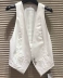 Xi Gedi suy nghĩ của phụ nữ mùa thu 2019 khí chất mới đích thực Slim V cổ áo không tay vest vest nữ - Áo vest quần áo nữ đẹp Áo vest