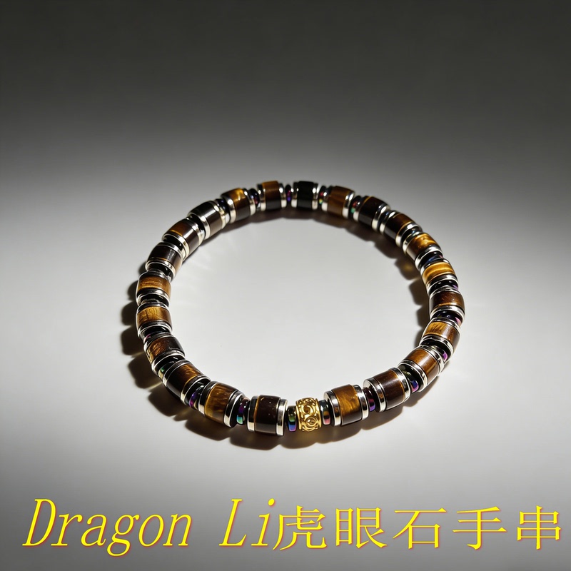 ins Tiger's Eye Stone Wealth-Attracting Stone Bracelet Unisex Bohemian Style Single Circle 6mm Niche Design Stackable